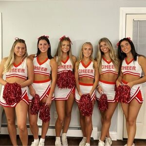 Red& White size med Cheerleader Outfit